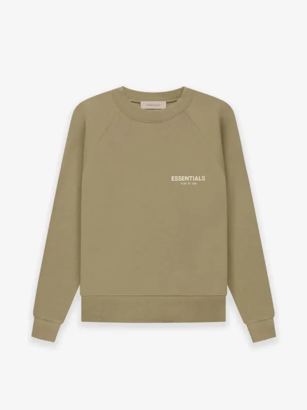 Essentials Style Outfit Fear of God Crewneck Sweatshirt – Brownv