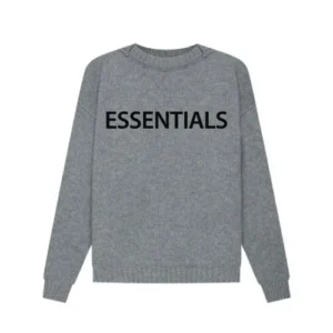 Essentials of Branded Outfit Gray Sweatshirt Winter Clothing Essentials